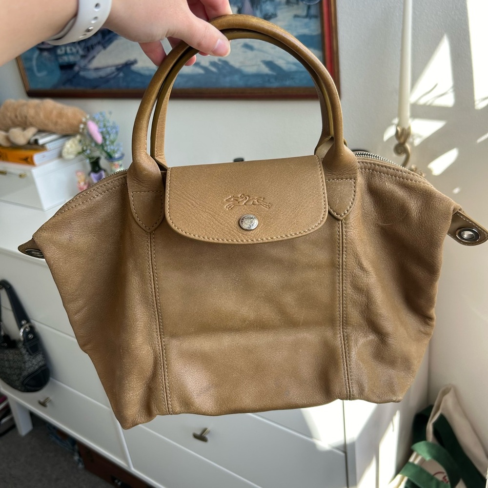 Longchamp Small Le Pliage Cuir Bag